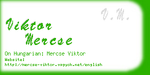 viktor mercse business card